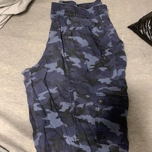 14/16 Lane Bryant denim zipper cargo joggers